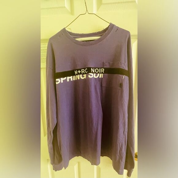 Marche Noir Vintage Sweatshirt - XL - Pullover Long-sleeve Shirt - Y2K Gorpcore - Picture 1 of 5